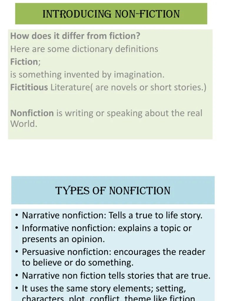 How To Start A Nonfiction Story Examples