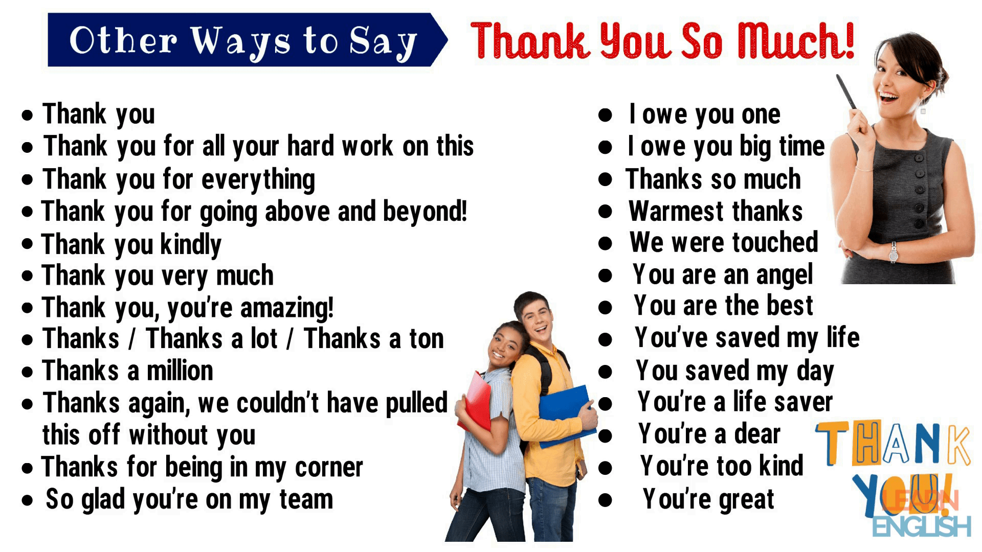 Other Ways To Say Thank You In A Letter