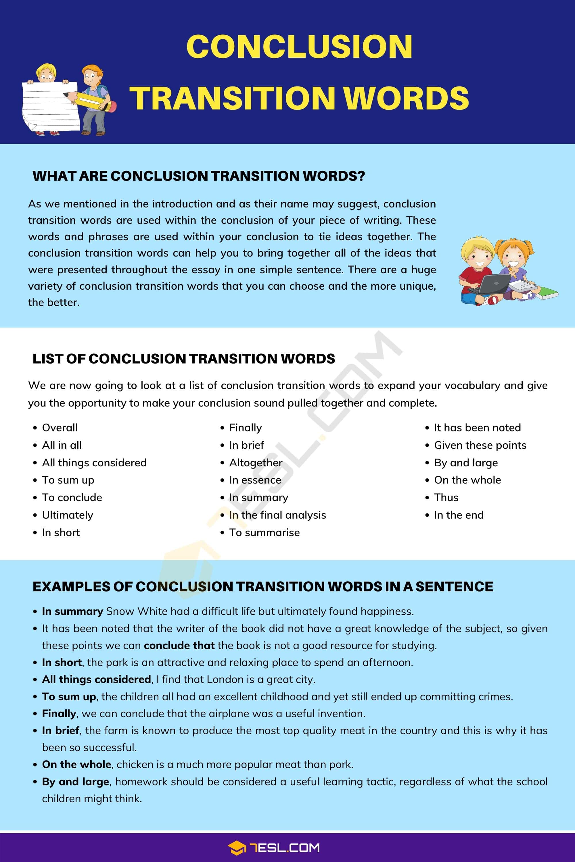Good Transition Words To Start A Paragraph