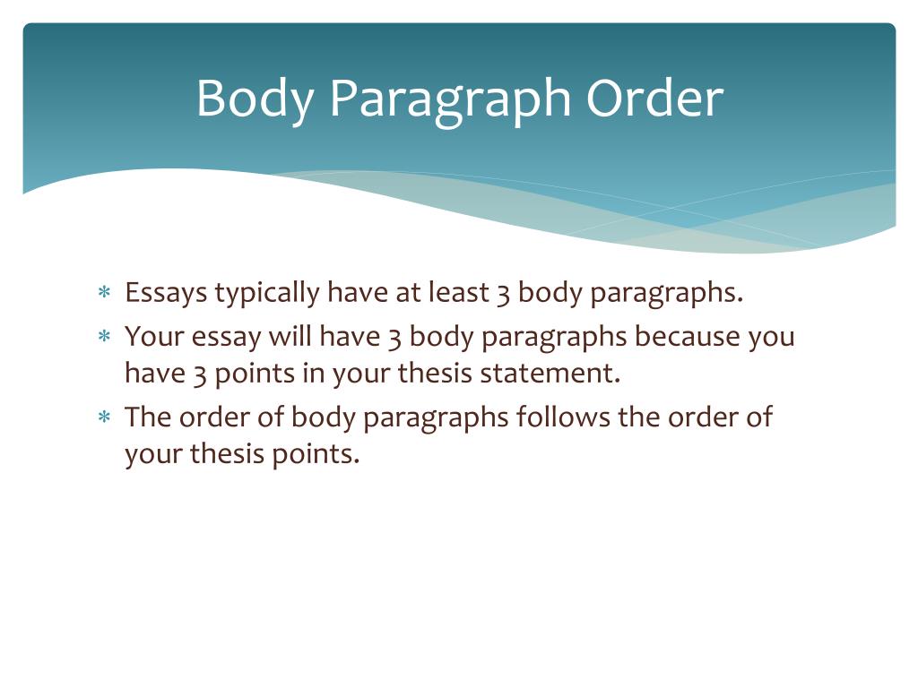 How To Start An Essay Body Paragraph