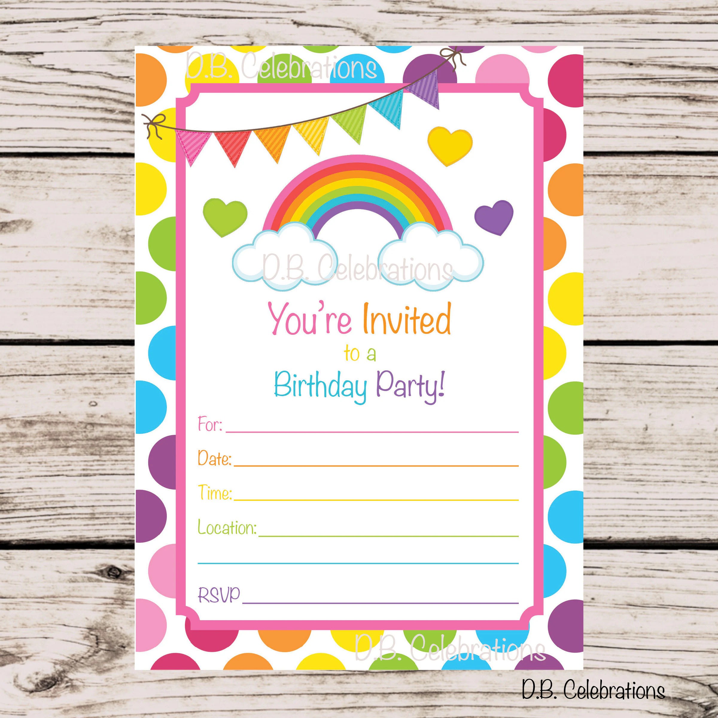 Fill In The Blank Party Invitations