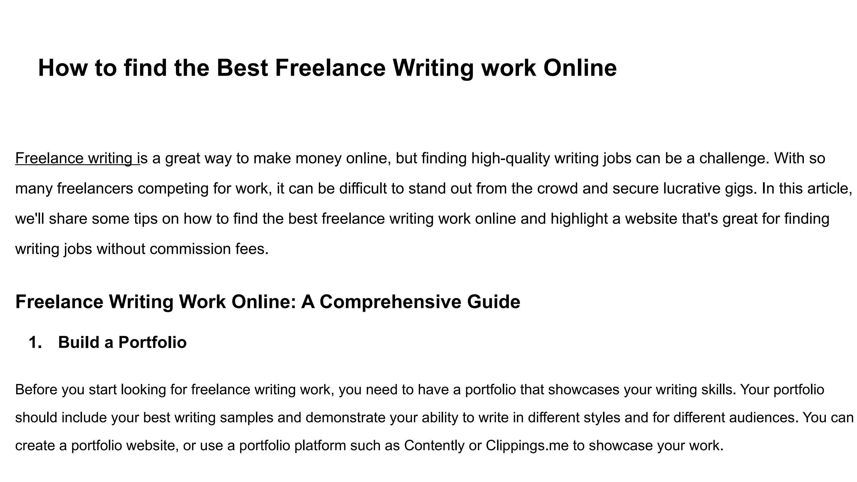 How To Start Freelance Writing Online