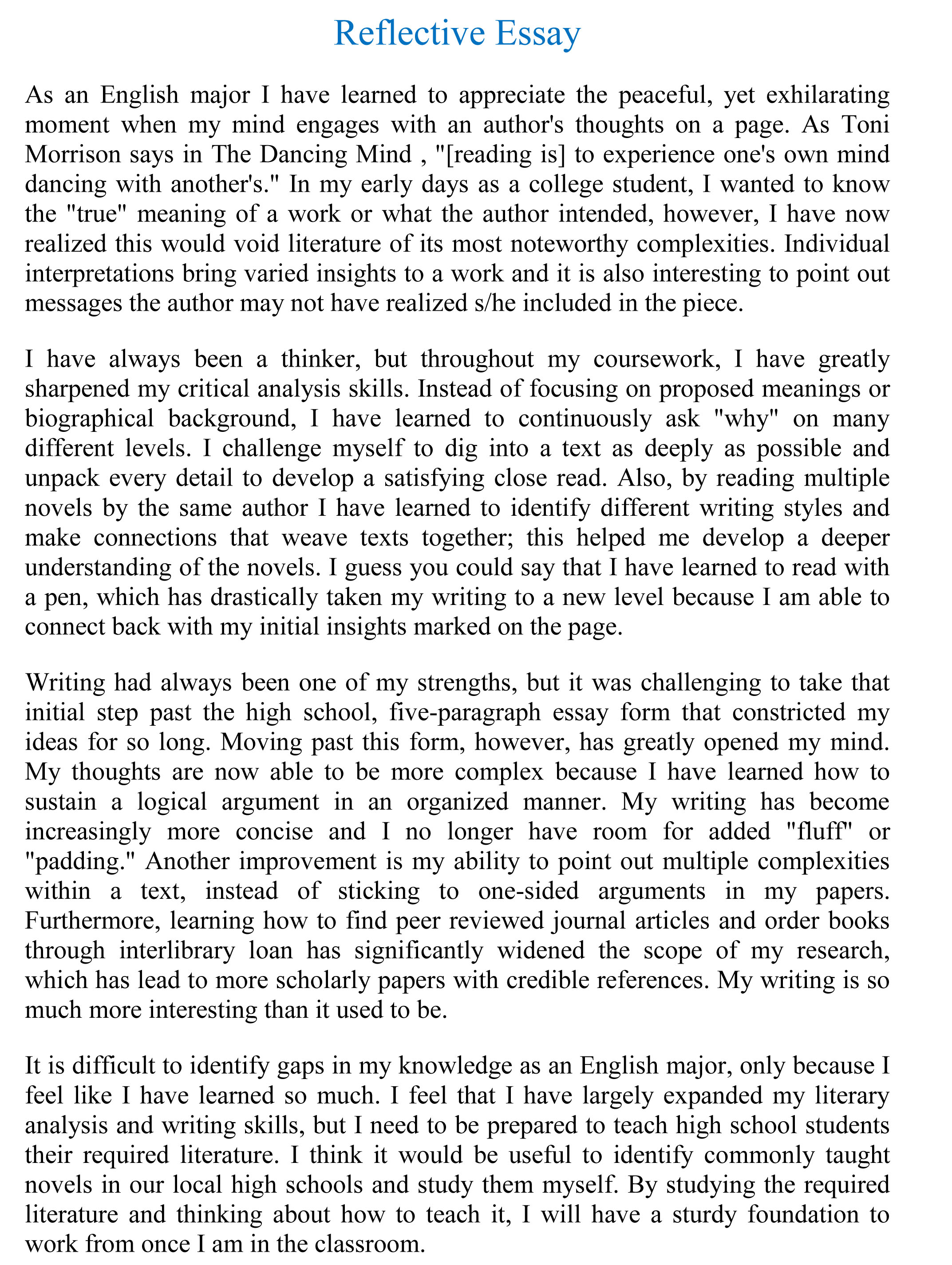 Examples Of How To Start An Essay