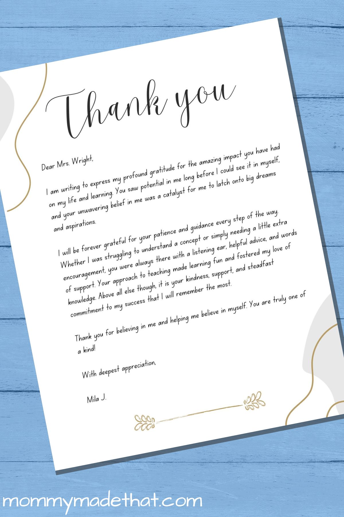 Ways To Start A Thank You Letter