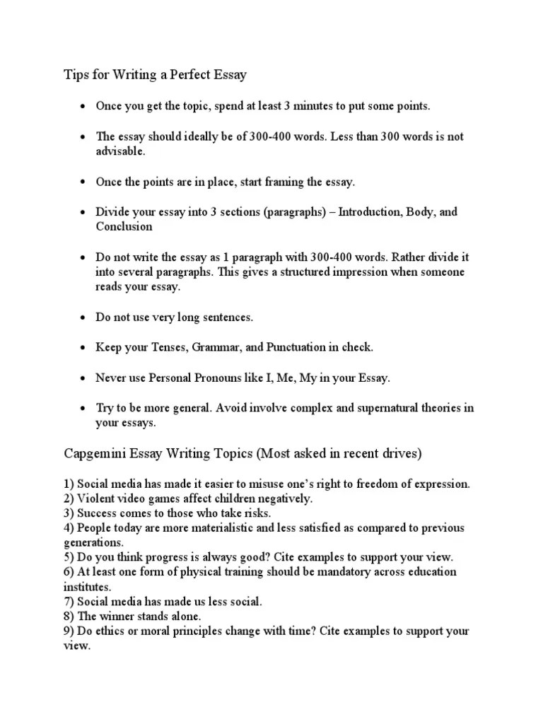 How To Start An Essay Words