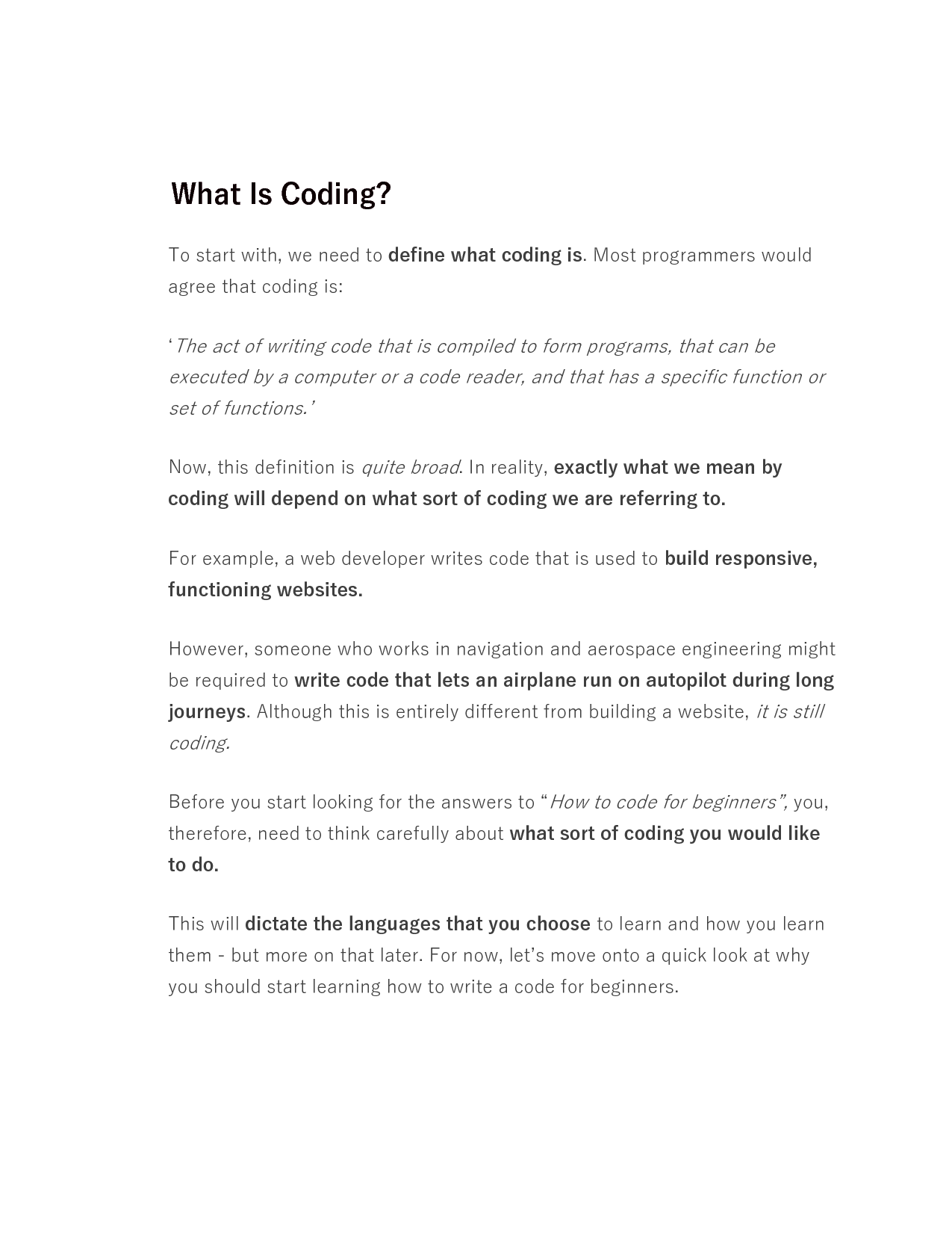 Where To Start Learning Code