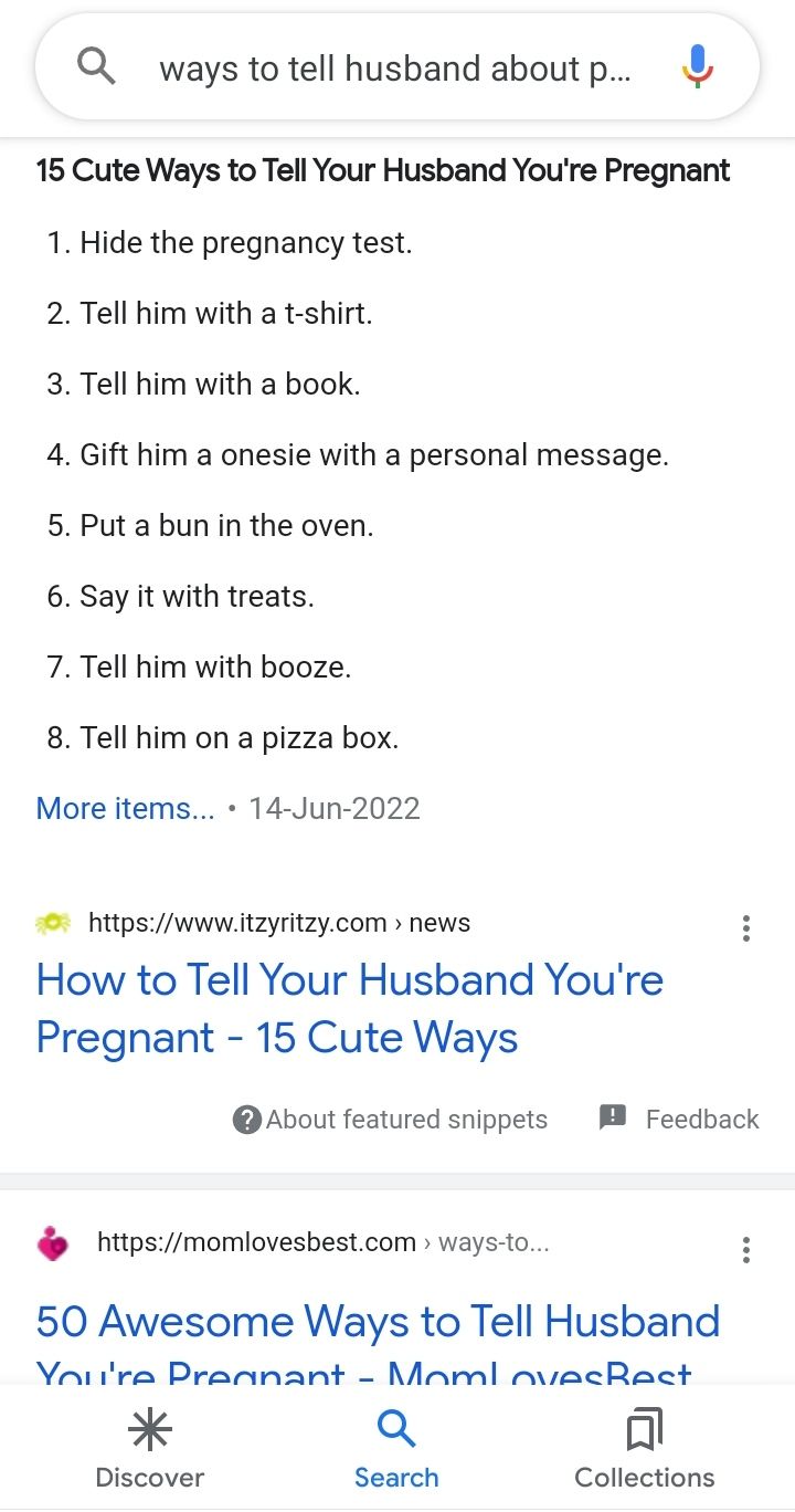 Cute Ways To Tell Husband Youre Pregnant