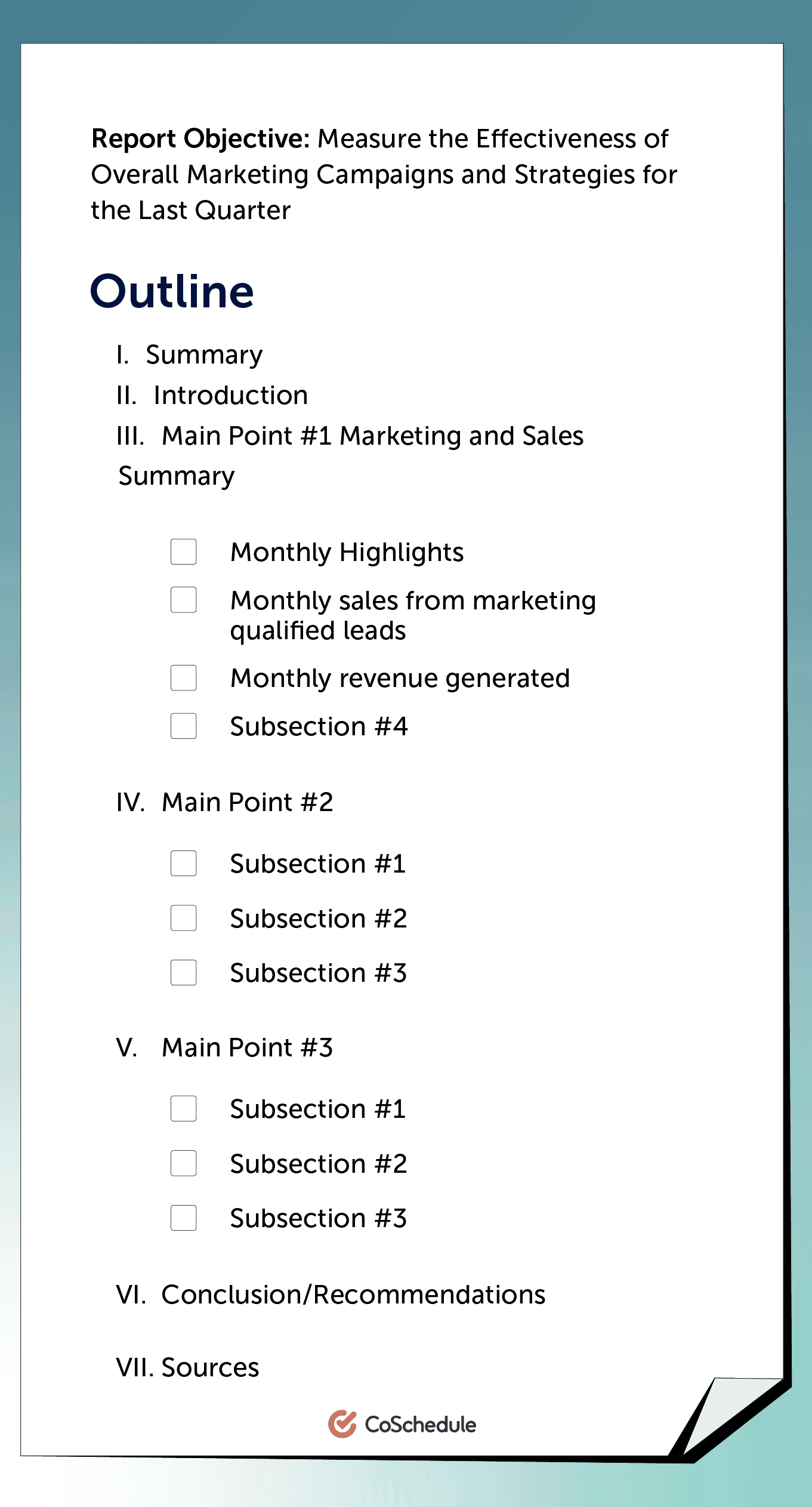 Sample Format For Report Writing