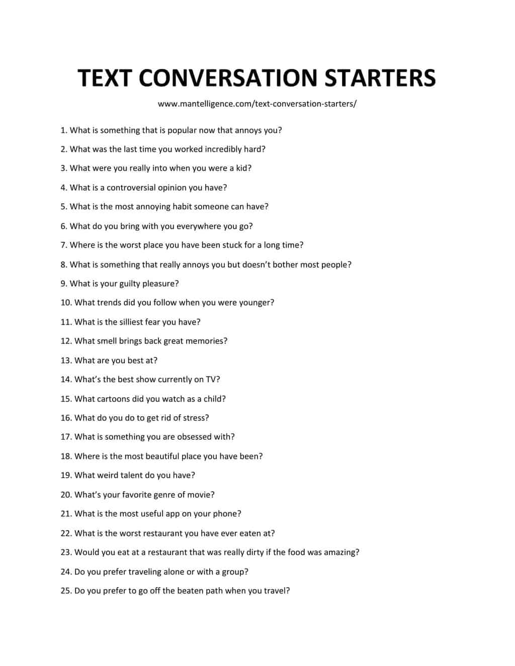Fun Ways To Start A Text Conversation