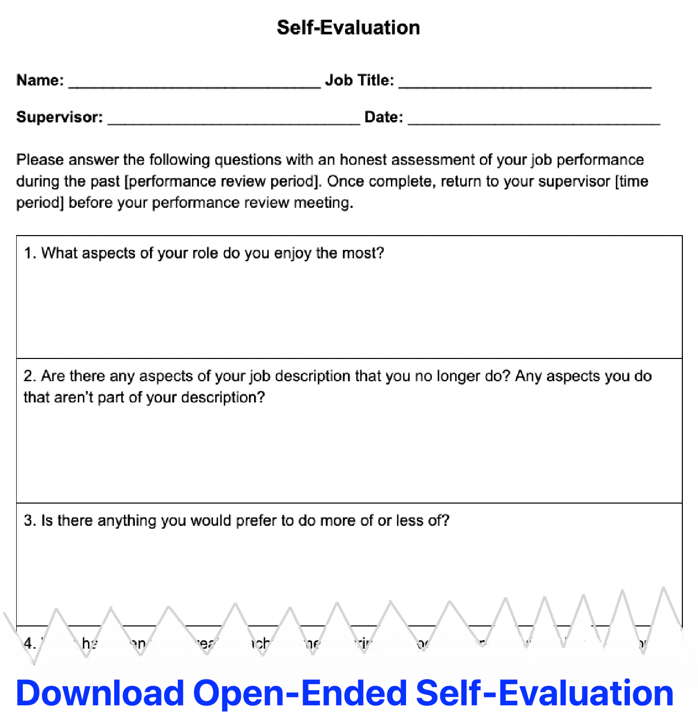 Writing A Good Self Evaluation