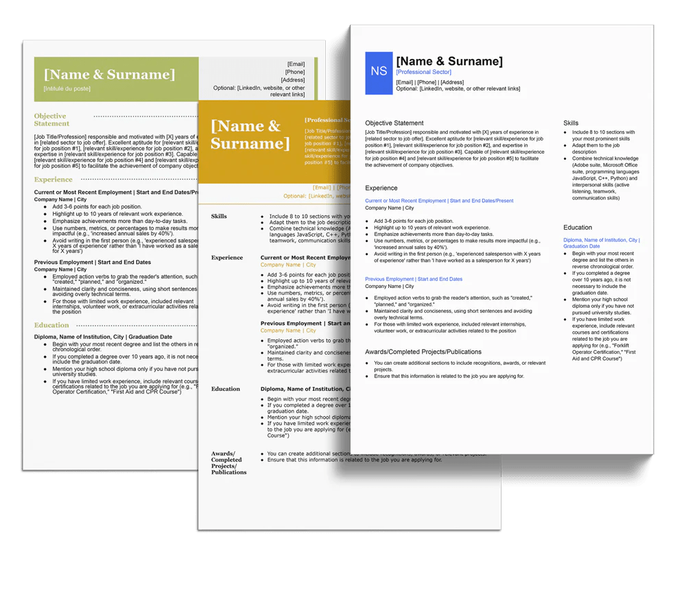 Microsoft Word Resume Template Free Download