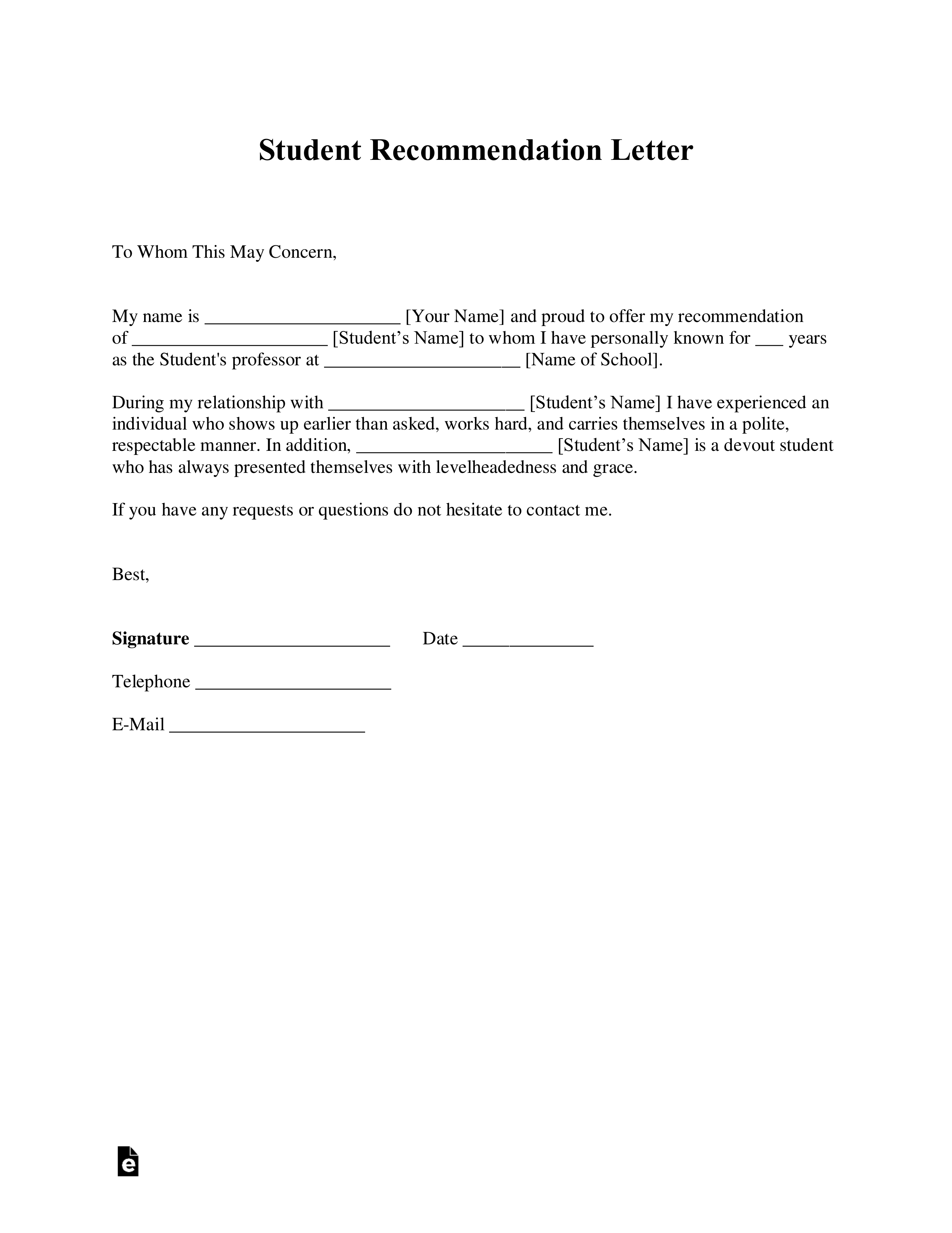 Sample Recommendation Letter For Admission To Graduate School