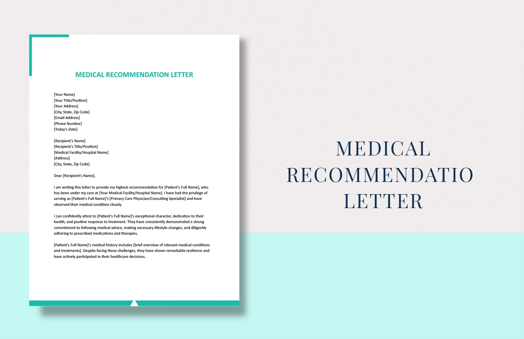 Formal Letter Of Recommendation Format