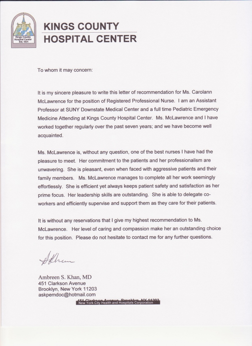 Letter Of Recommendation For Occupational Therapy Student