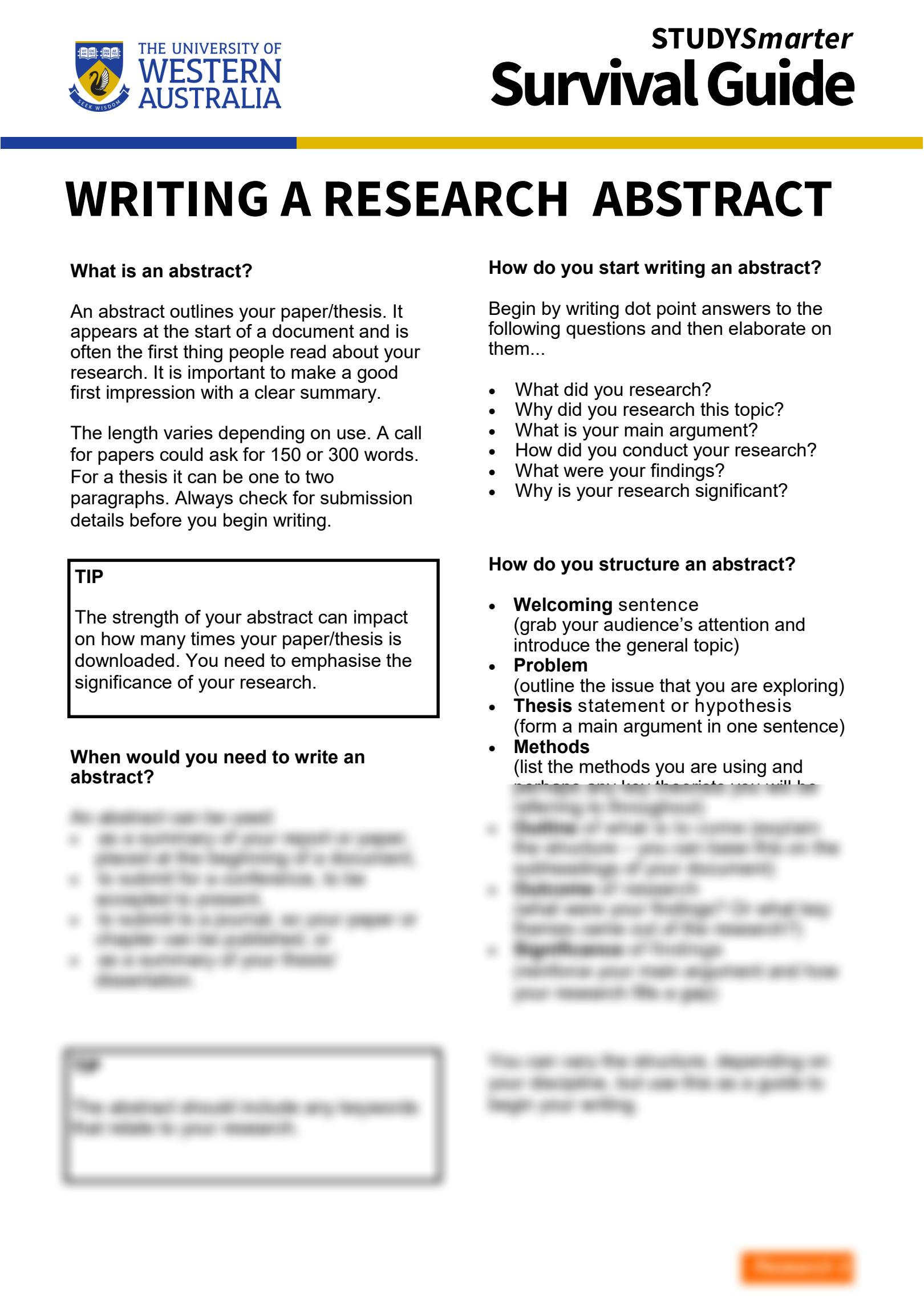 How To Start Writing An Abstract For A Research Paper