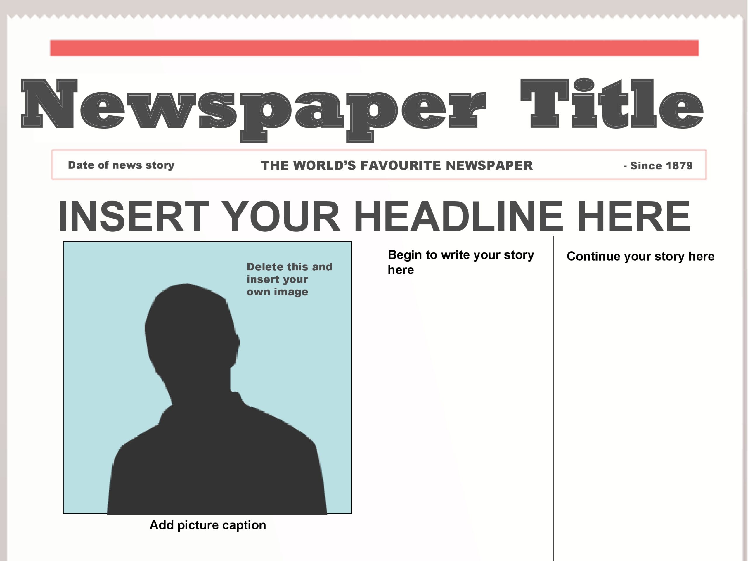 How To Write A Newspaper Article Template